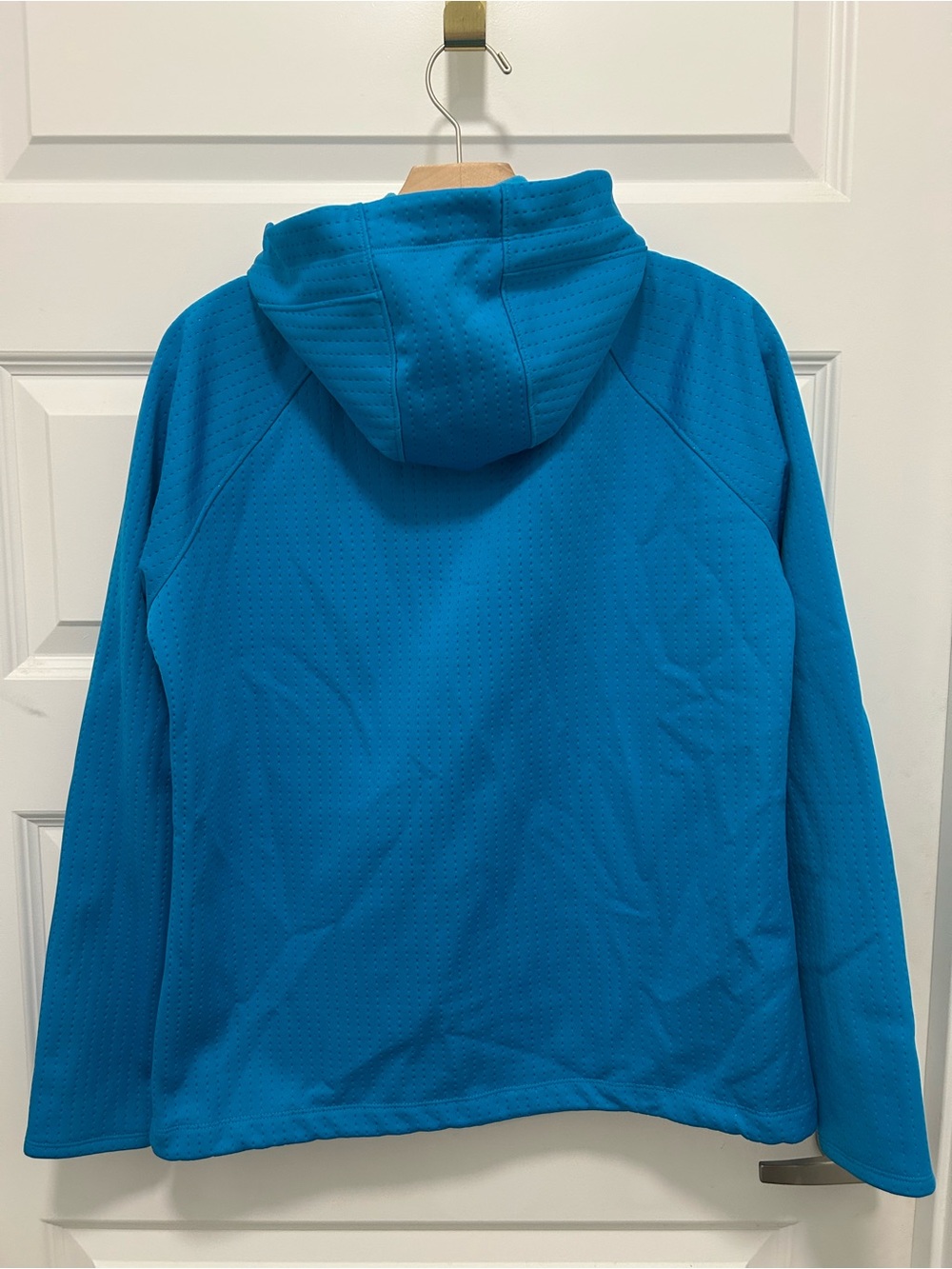 Athleta Bright Blue Quarter-Zip Hoodie Sweatshirt - Picture 6 of 10